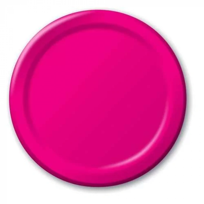 Fuşya Renk 8 li  Karton Tabak