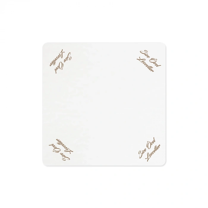 Kare Turta Altı Beyaz (Kalın) 22 cm - 25 Adet