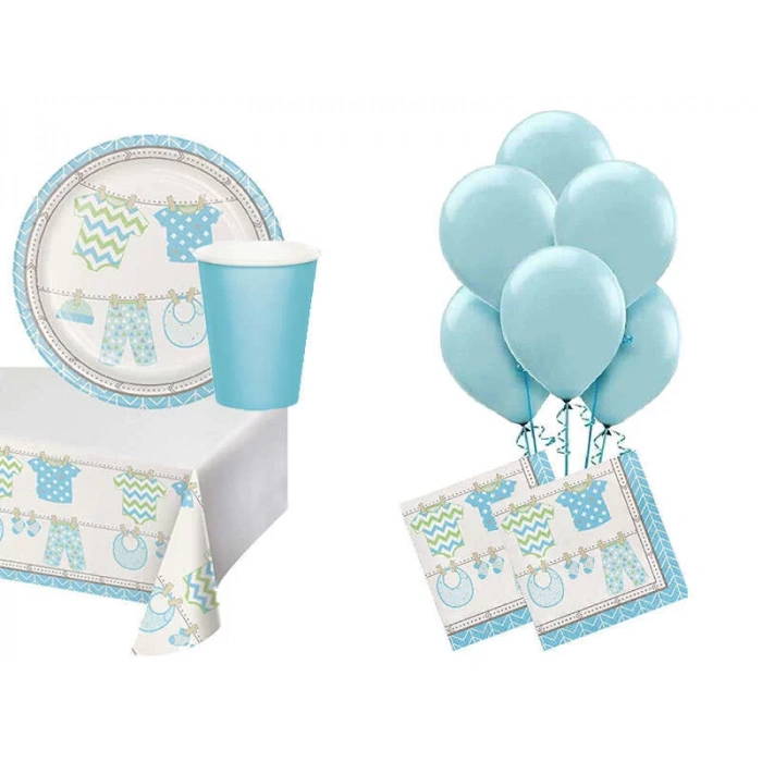 Bebek Kıyafetleri Mavi 8 li Parti Seti