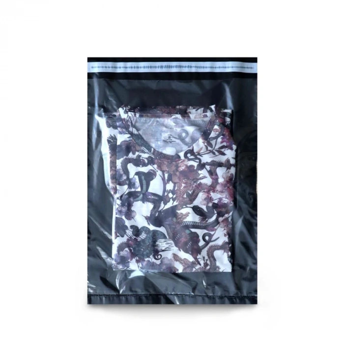 Siyah-Şeffaf Kargo Poşeti 45x55+4 cm - 100 Adet