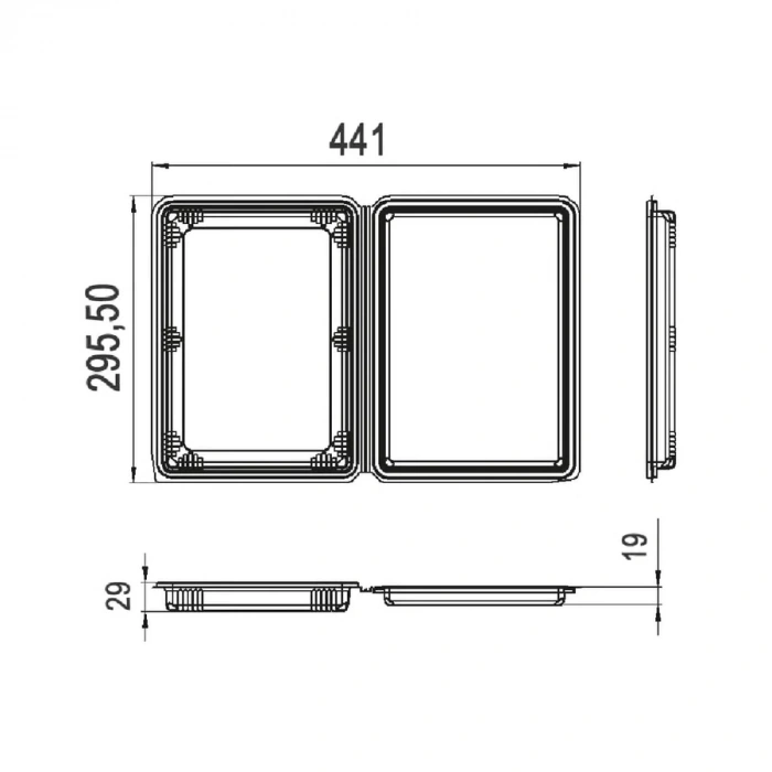 Baklava-Güllaç Kabı 1000 cc - 100 Adet