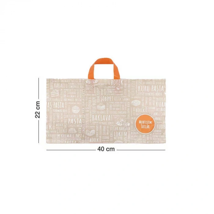 Tatlı Poşeti (Kulplu) 500 gr 40x22cm - 50 Adet