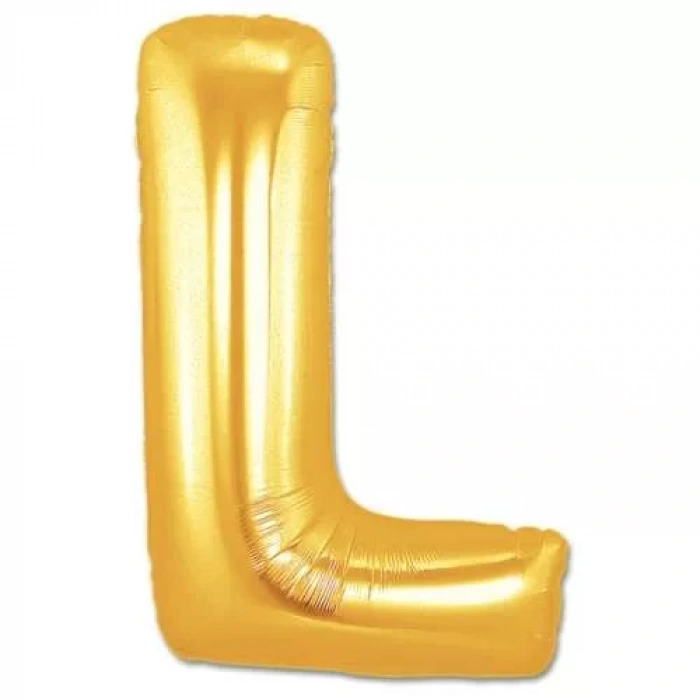 L Harfi Altın Renk Folyo Balon 100 cm
