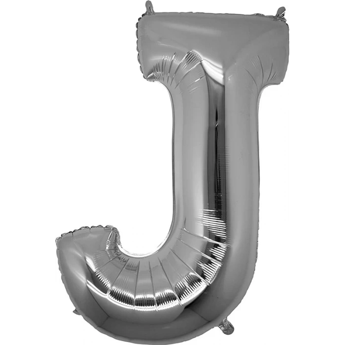 J Harfi Gümüş Folyo Balon