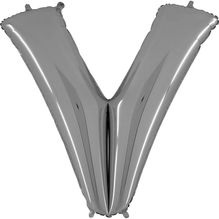 V Harfi Gümüş Folyo Balon