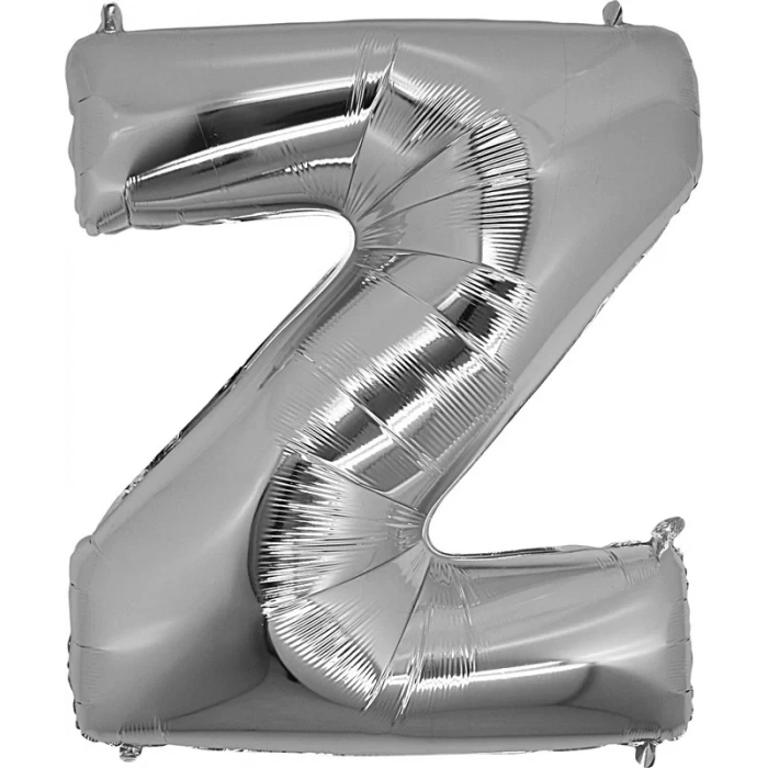 Z Harfi Gümüş Folyo Balon