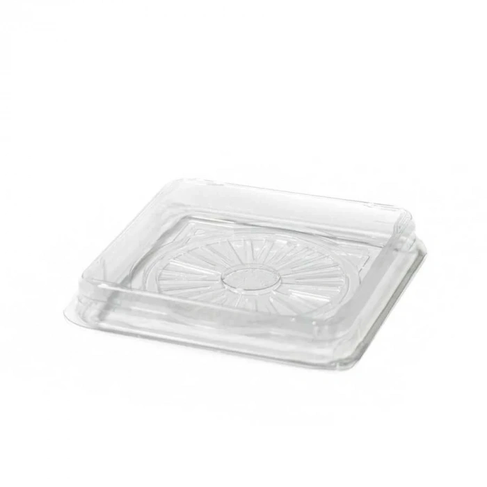 Yaş Pasta Kare Kase Şeffaf 12x12x2 cm