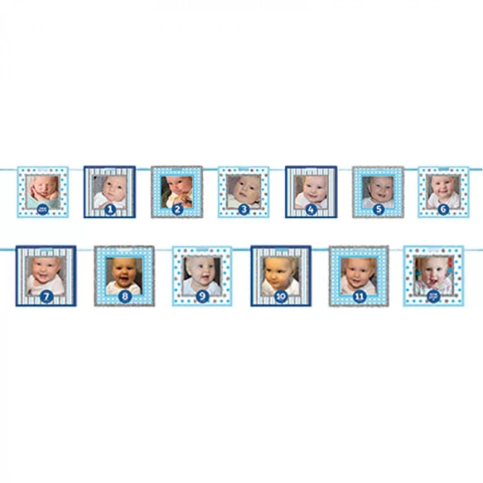 Fotoğraf Asılabilen Mavi Pırıltılı Çerçeveli Afiş