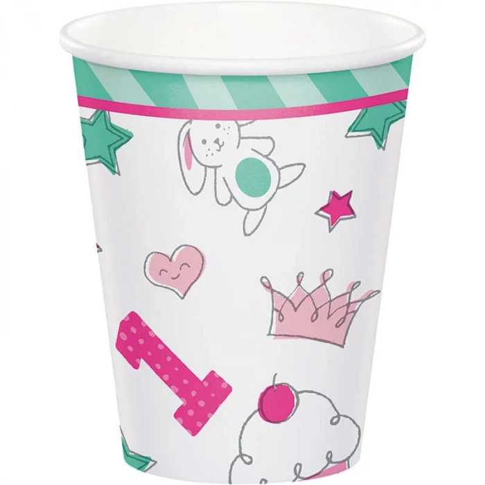 İlk Yaş Partim Kız  8 li Bardak