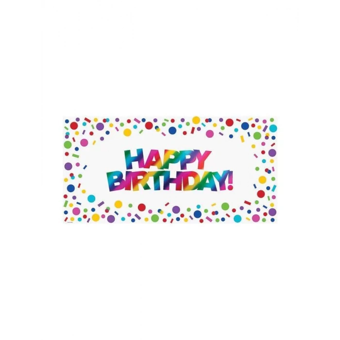 Gökkuşağı Partisi Happy Birthday Folyo Dev Afiş