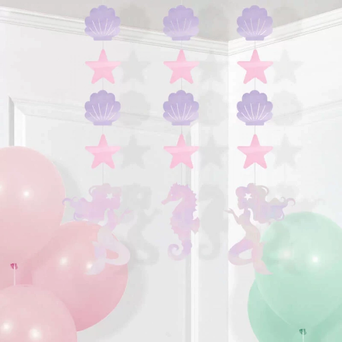 Parlayan Deniz Kızı 3 lü Asma Süs 57 cm