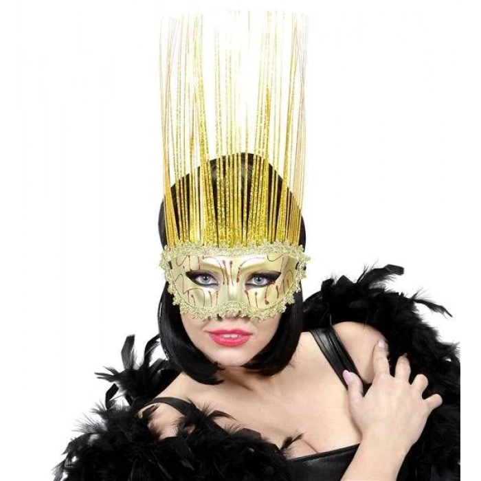 Altın Rengi Holografik Maske