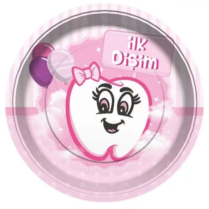 İlk Dişim  Kız Tabak 8 Adet