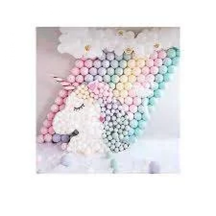 Makaron Karışık Renklerde 10 Lu latex Balon Küçük Boy