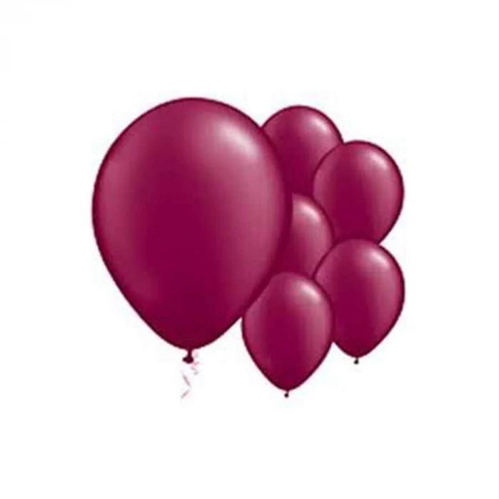 Bordo Renk 10 Adet Balon