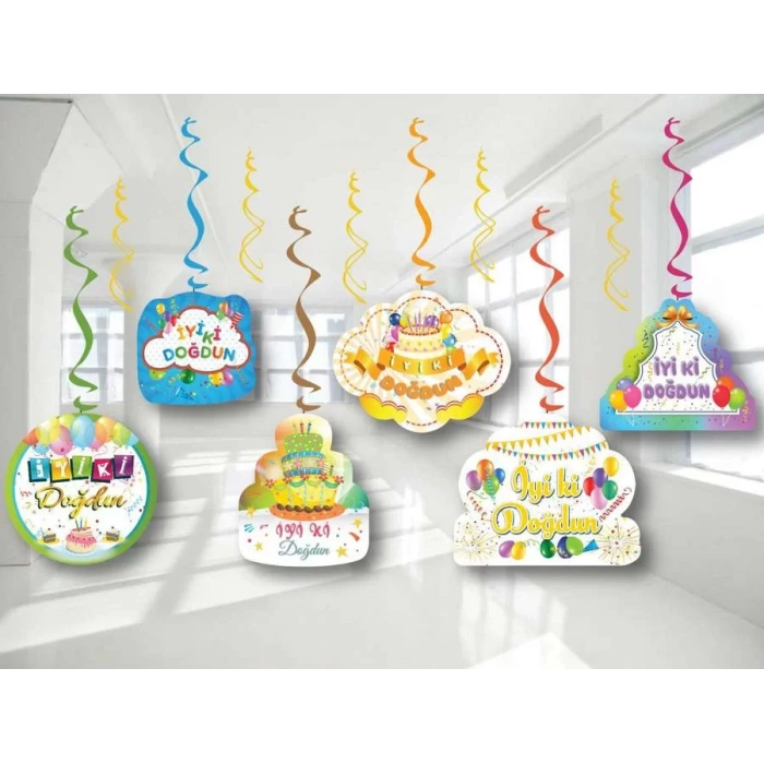 İyi Ki Doğdun 6 Lı Tavan Süsü