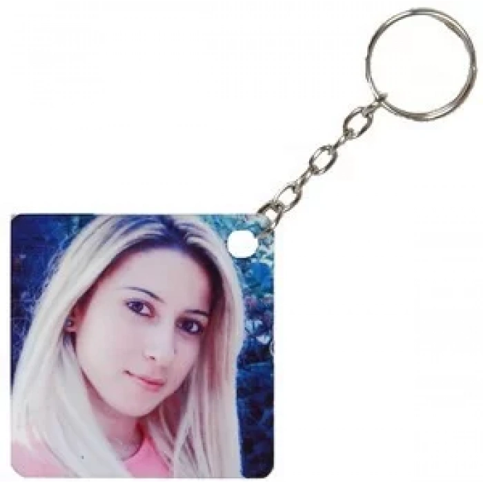 Anahtarlık baskı (Çift taraflı-Kare)