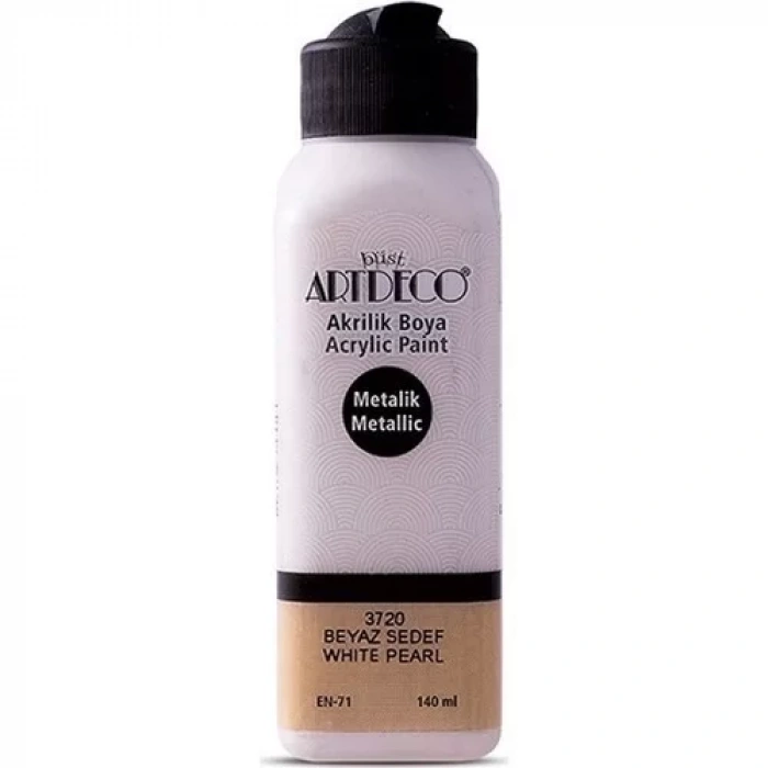 ARTDECO METALİK AKRİLİK BOYA 140ml BEYAZ SEDEF 3720