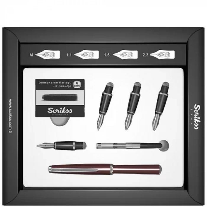 Scrikss Kaligrafi Seti Bordo