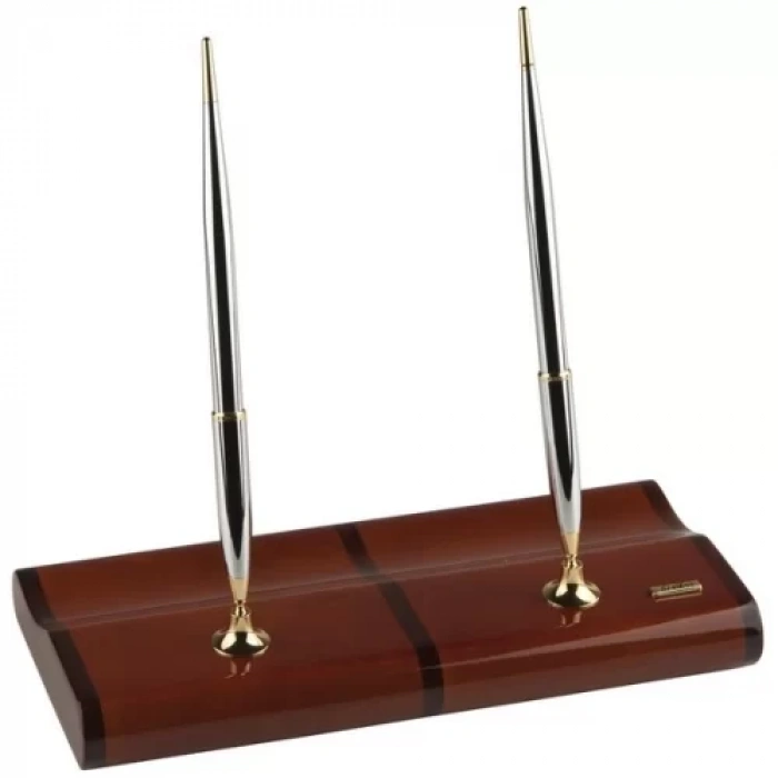 Scrikss Masa Takımı Parlak Ceviz (Gold Chrome Dolma+Tükenmez)