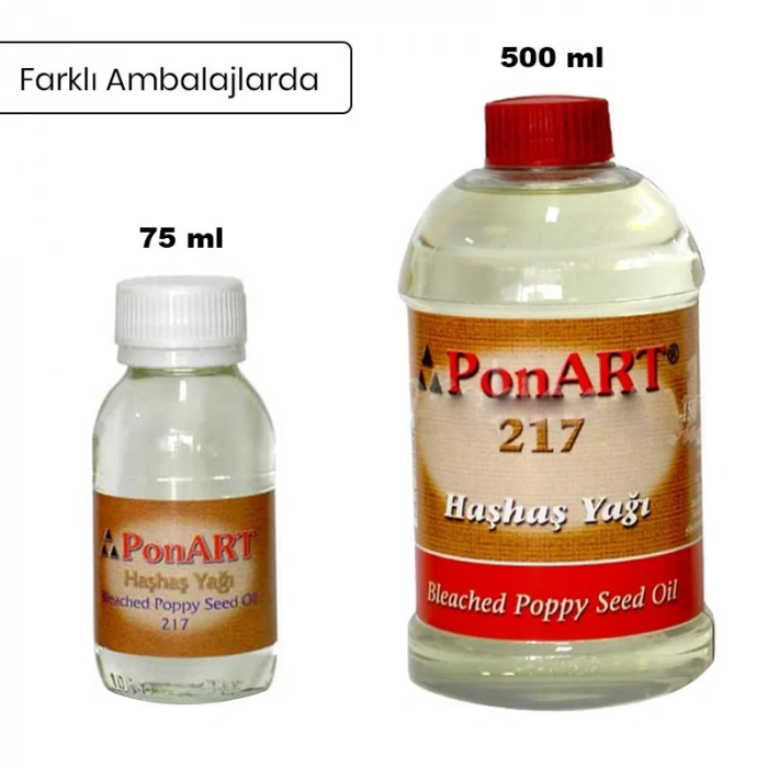 Ponart Ağartılmış Haşhaş Yağı Bleached Poppy Seed Oil No:217