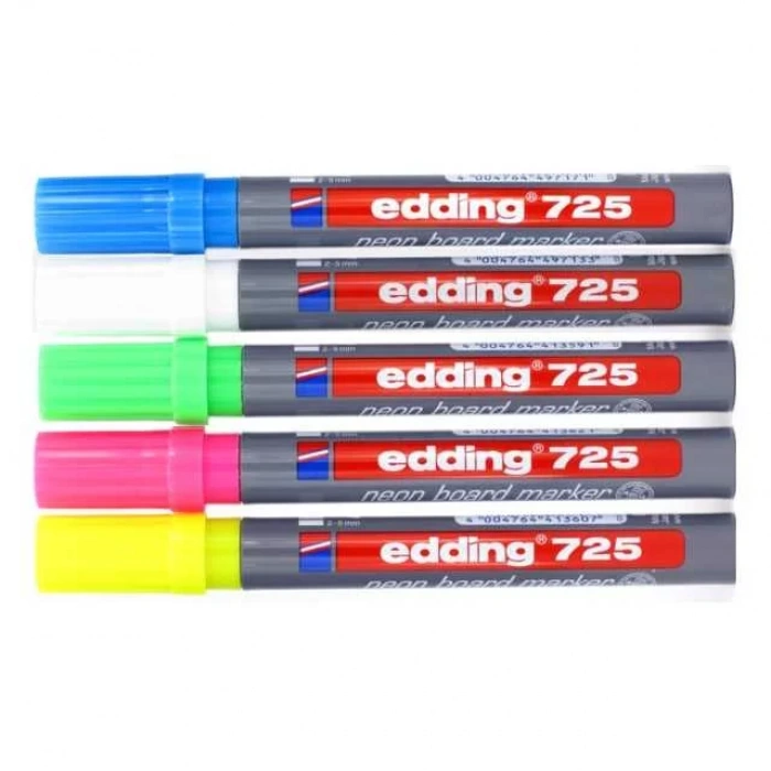 Edding 725 Neon Beyaz Tahta Kalemi