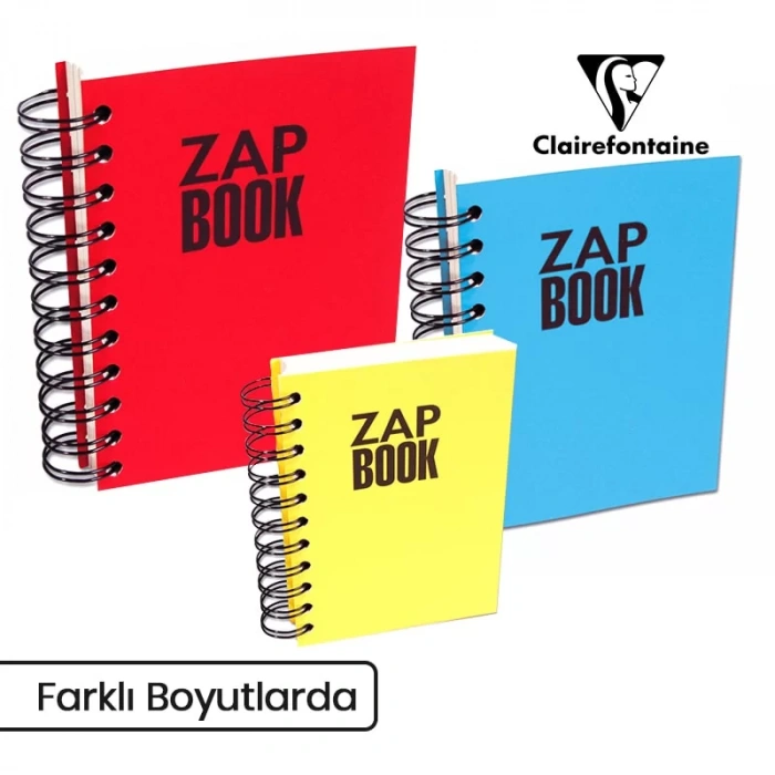 Clairefontaine Zap Book Uzun Kenarı Spiralli Sketch Defter 80g 160 Yaprak