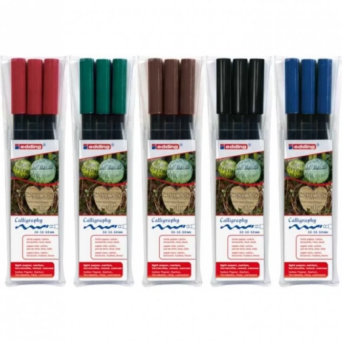 Edding 1255 Kaligrafi Kalemi 3lü Setleri (2mm - 3.5mm - 5mm)