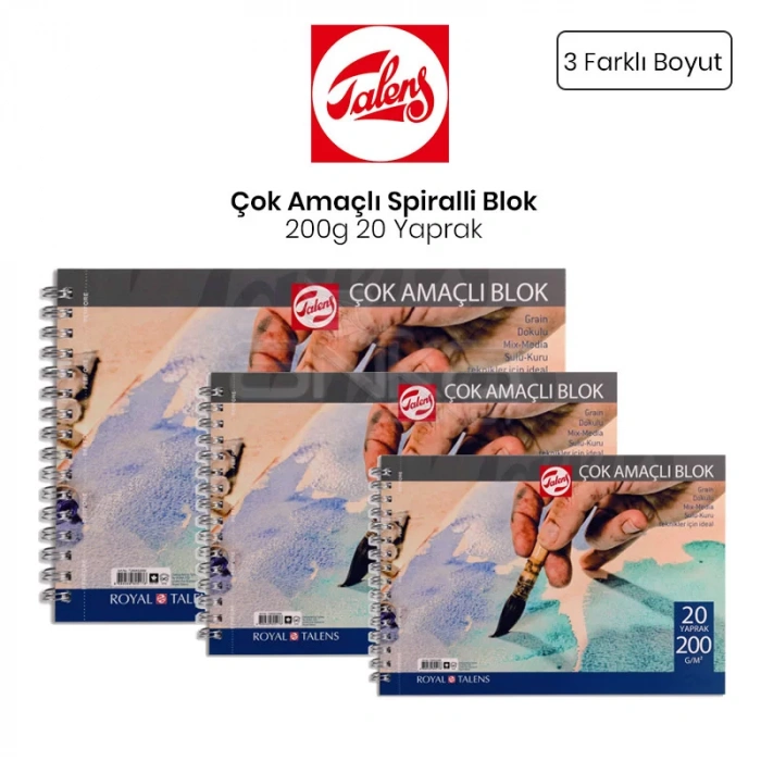 Talens Çok Amaçlı Blok Spiralli 200g 20 Yaprak