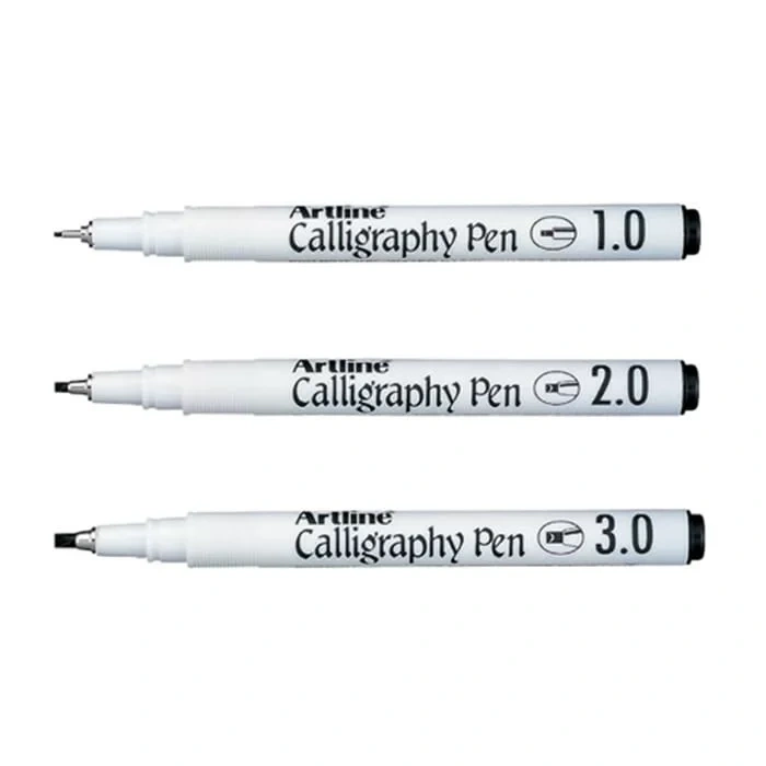 Artline Ergoline Arabic Yan Kesik Kaligrafi Kalemi Siyah