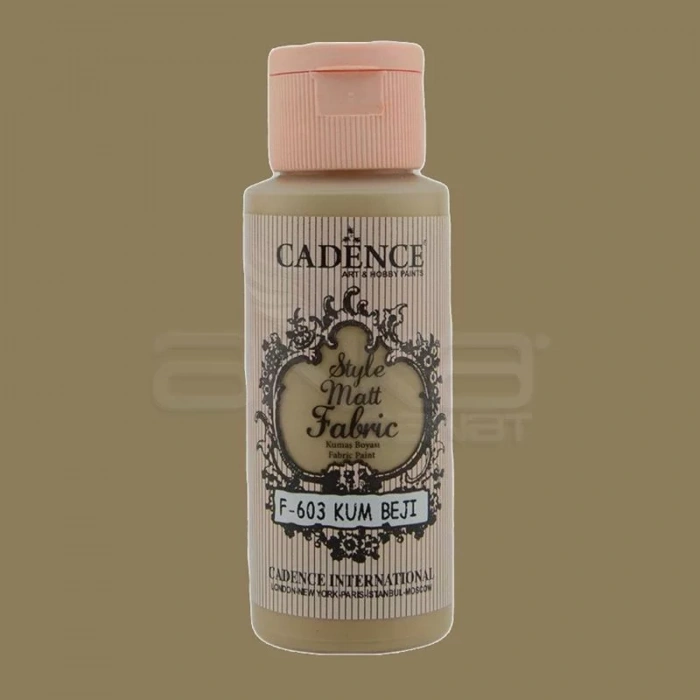 Cadence Style Matt Fabric Kumaş Boyası 59ml F603 Kum Beji-Sand Beige