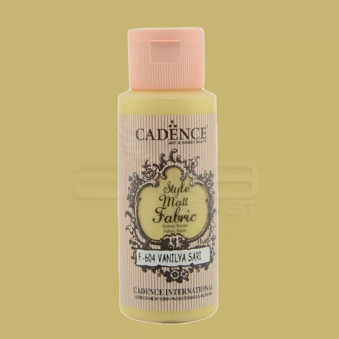 Cadence Style Matt Fabric Kumaş Boyası 59ml F604 Vanilya Sarı-Vanilla Yellow