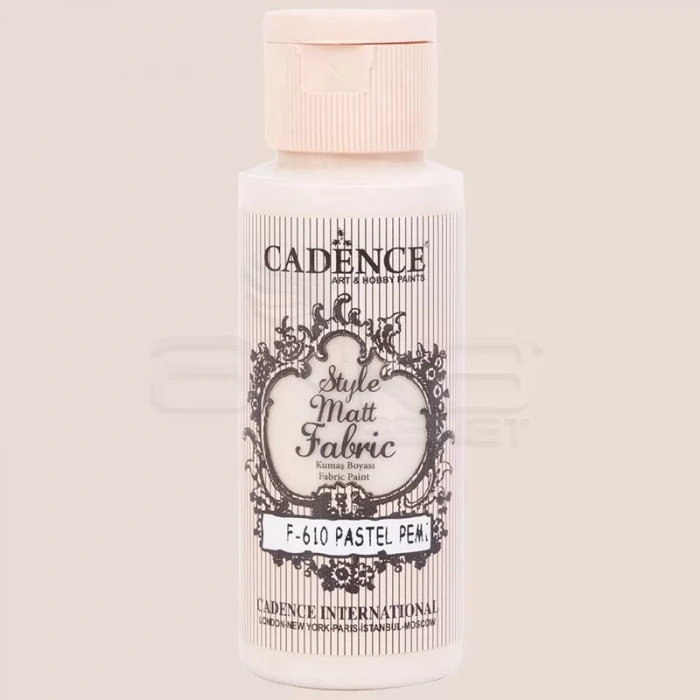 Cadence Style Matt Fabric Kumaş Boyası 59ml F610 Pastel Pembe-Pastel Pink