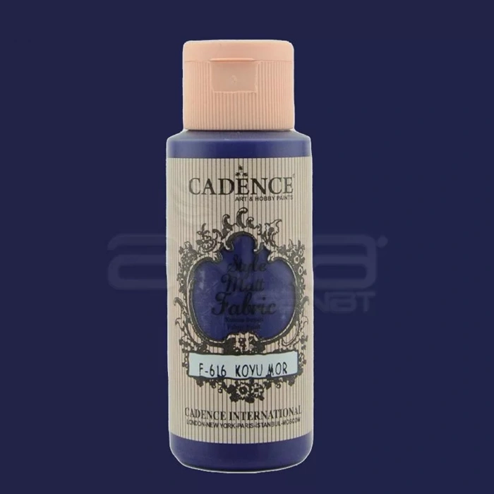 Cadence Style Matt Fabric Kumaş Boyası 59ml F616 Koyu Mor-Dark Purple