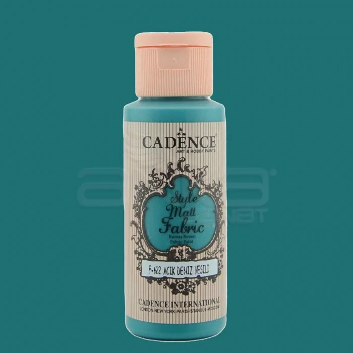 Cadence Style Matt Fabric Kumaş Boyası 59ml F622 Açık Deniz Yeşili-Light Sea Green
