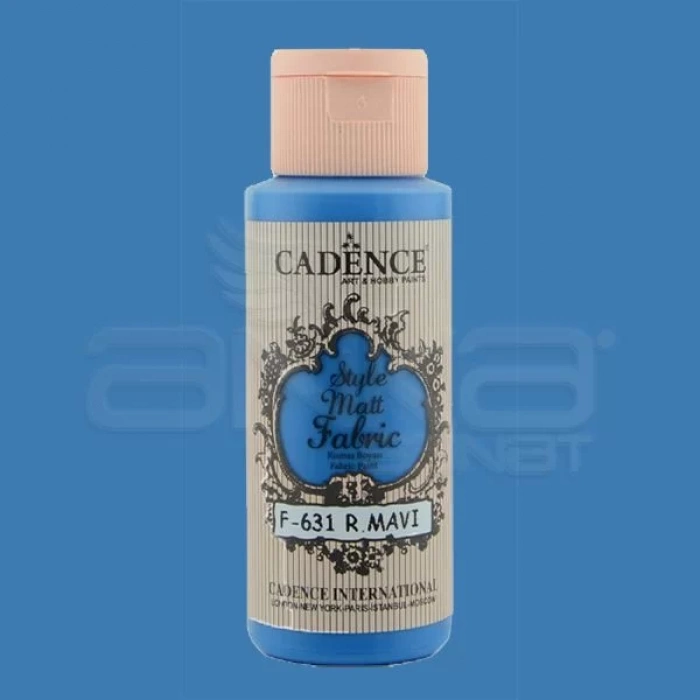 Cadence Style Matt Fabric Kumaş Boyası 59ml F631 Royal Mavi-Royal Blue