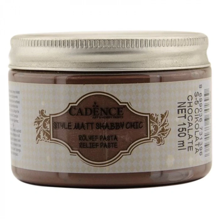 Cadence Shabby Chic Rölyef Pasta 150ml SR05 Çikolata-Chocolate