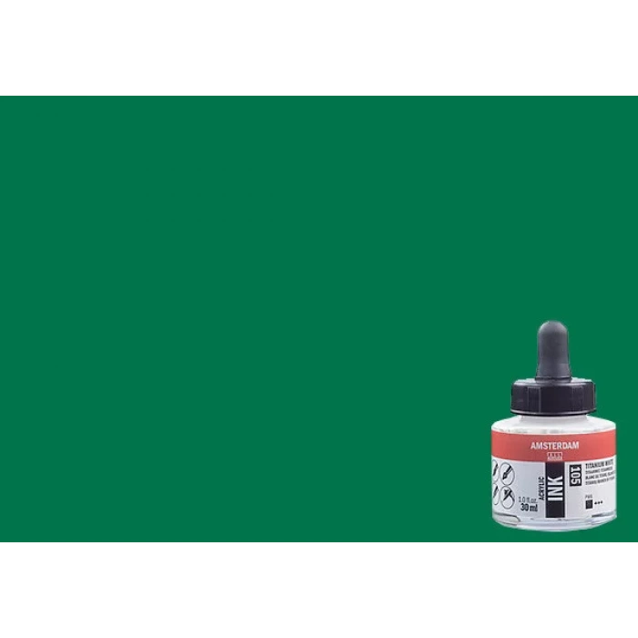 Talens Amsterdam Acrylic Ink 30ml 619 Permanent Green Deep