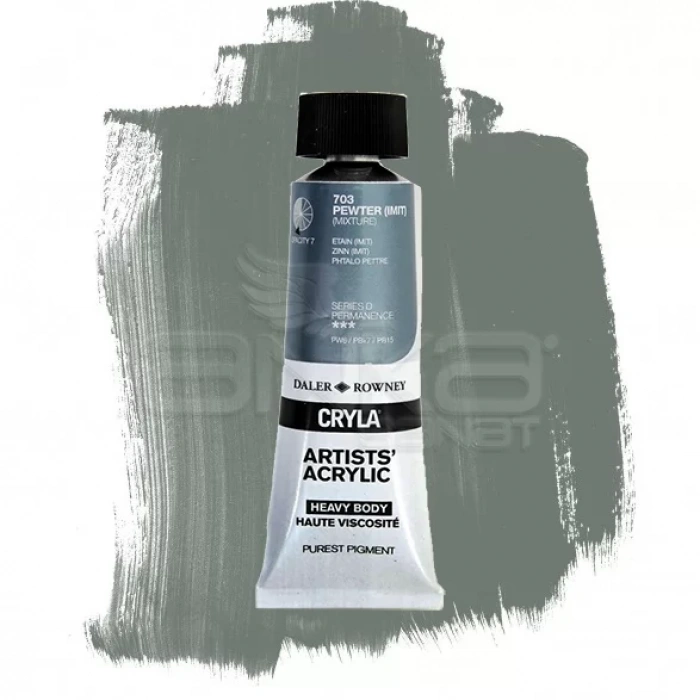 Daler Rowney Cryla Artist Akrilik Boya 75ml 703 Pewter Seri D