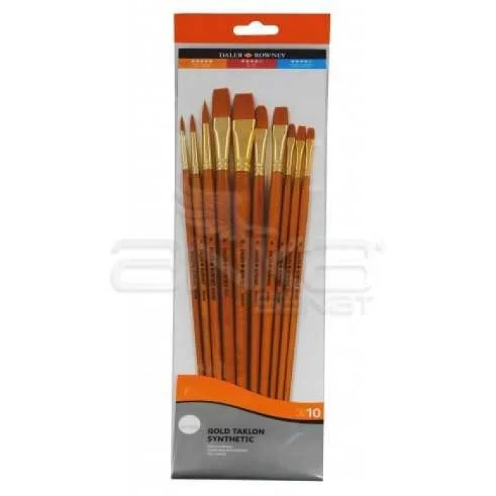 Daler Rowney Simply Gold Taklon Synthetic 10lu Fırça Seti 110