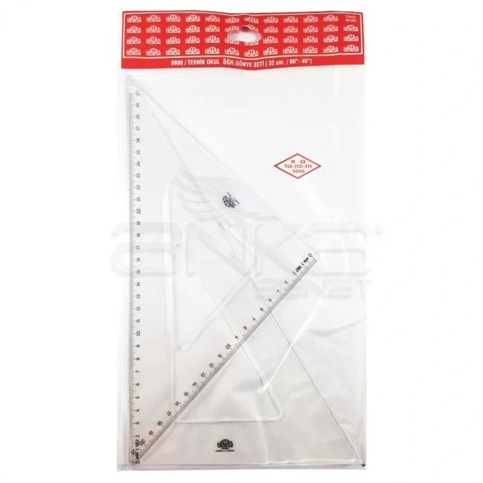 Hatas Teknik Okul Öğrenci Gönye Seti 32cm/60-45