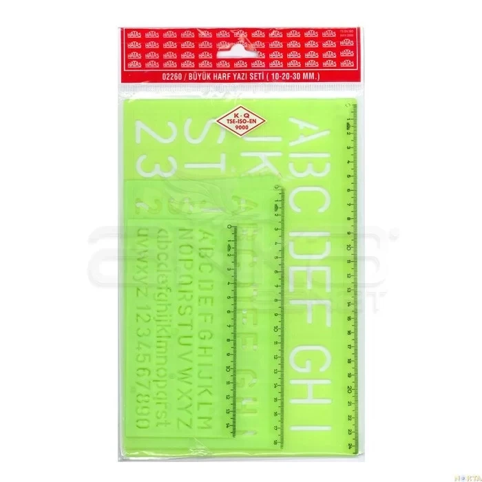 Hatas Büyük Harf Yazı Seti 10-20-30mm 02260