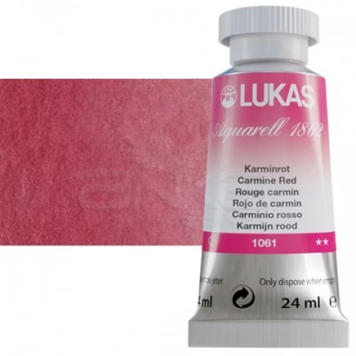 Lukas Aquarell 1862 Artist 24ml Sulu Boya 1061 Karmin Kırmızı Seri 2
