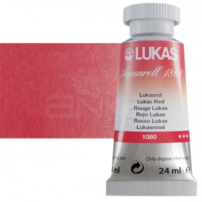 Lukas Aquarell 1862 Artist 24ml Sulu Boya 1080 Lukas Red Seri 2