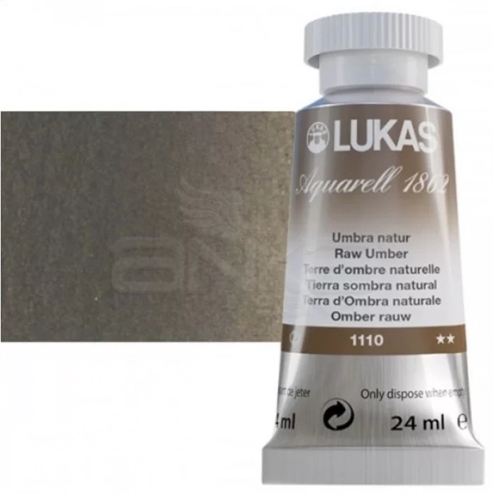 Lukas Aquarell 1862 Artist 24ml Sulu Boya 1110 Umbra Naturel Seri 2