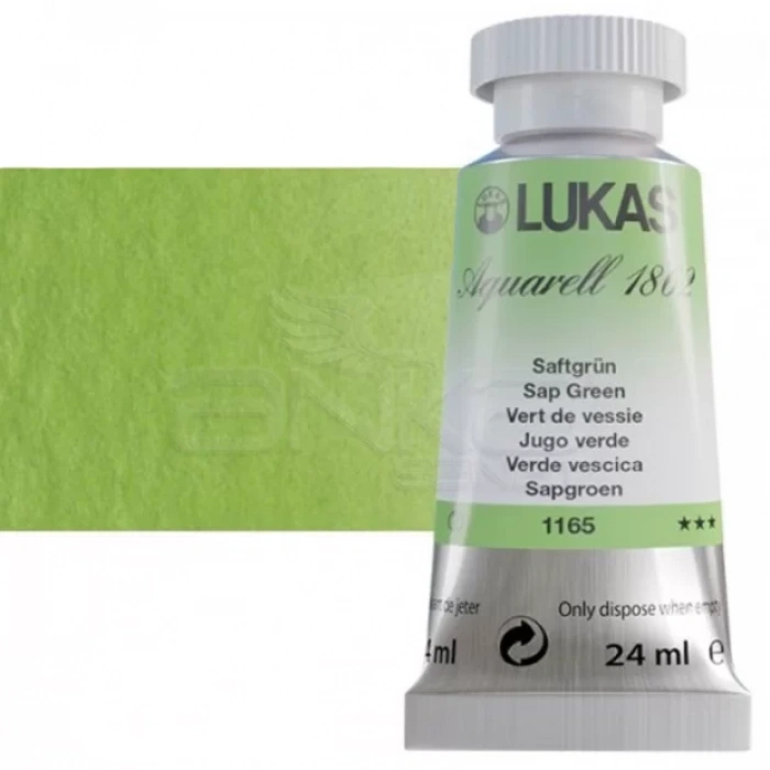 Lukas Aquarell 1862 Artist 24ml Sulu Boya 1165 Safra Yeşili Seri 2