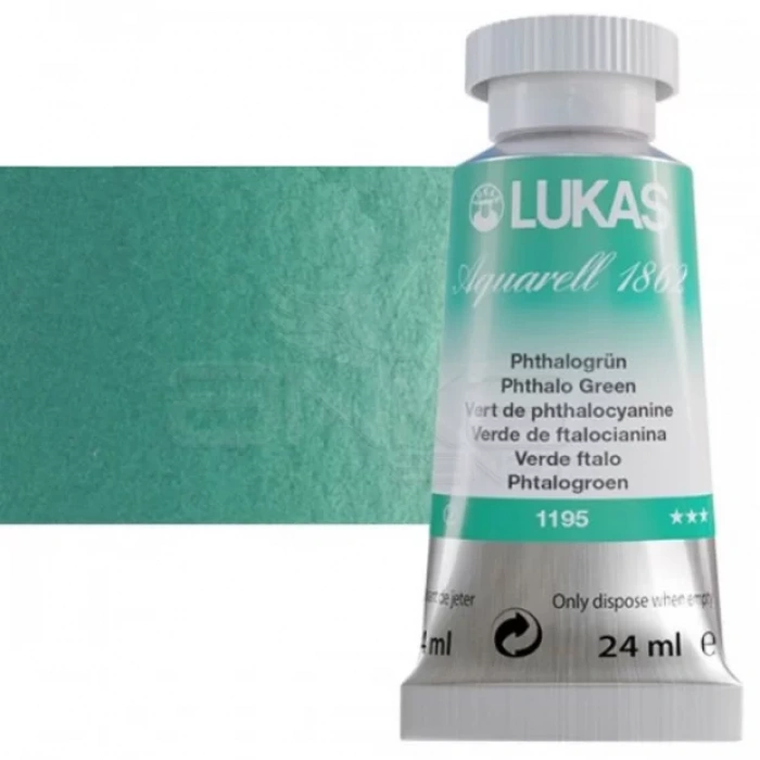 Lukas Aquarell 1862 Artist 24ml Sulu Boya 1195 Phthalo Green Seri 2