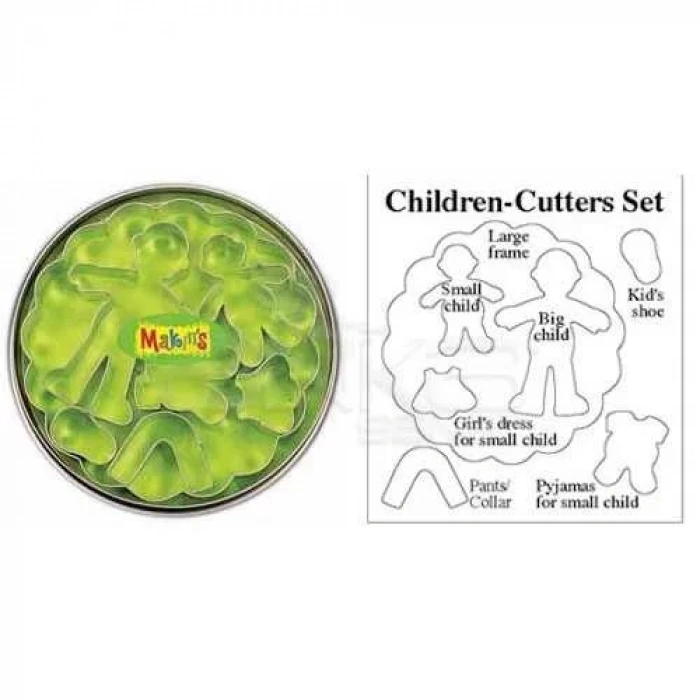 Makins Clay Kesici Kalıp Seti Çocuklar 7 Desen Kod:37007