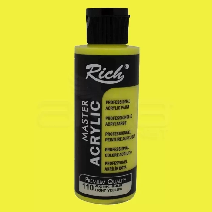 Rich Master Akrilik Boya 120ml 110 Açık Sarı