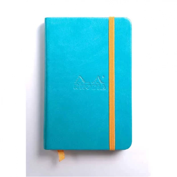 Rhodia Boutique Rodiarama Renkler Italyan Deri Çizgisiz Defter Turquoise A6 96 Yaprak
